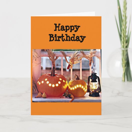 CARTE **JEUX OCTOBRE ANNIVERSAIRE** L'AUTOMNE VOUS SOUHA (Devant)