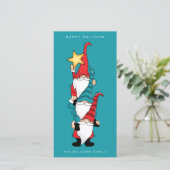 Carte JEUX VACANCES Gnomes Décoration Arbre (Debout devant)