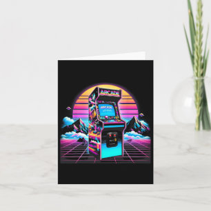 Carte Jeux vidéo d'arcade rétro vintage 70s 80s 90s Anci
