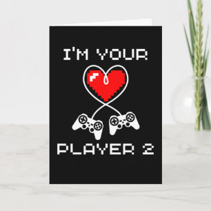Carte Jeux Vidéo Valentines Jour Je suis votre Joueur 2 