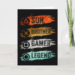 Carte Jeux Vidéos Vintages Pour Garçons Brother S