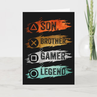 Carte Jeux Vidéos Vintages Pour Garçons Brother S