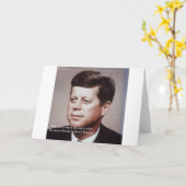 Carte JFK Réparer La Citation Célèbre Du Toit (Fleur jaune)