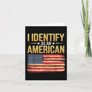 Carte J'Identifie Comme Un Drapeau Américain 4 Juillet I