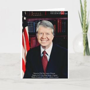 Carte Jimmy Carter "Droits de l'Homme" Citation Cadeaux