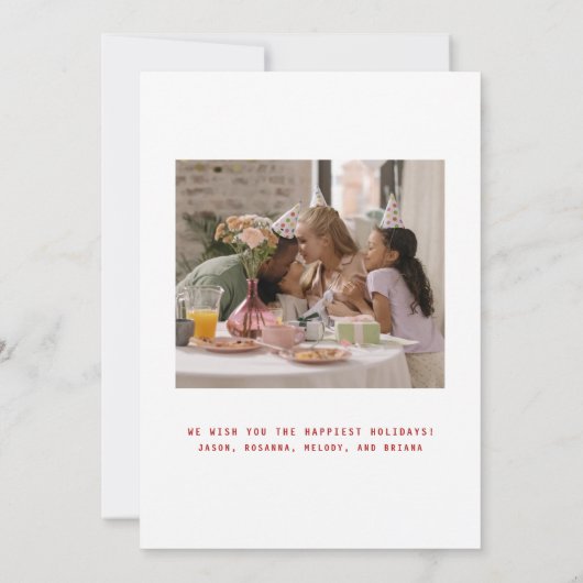 Carte Jingle All Way Red Script 2 Photo Holiday Card (Dos)