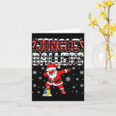 Carte Jingle Ballers Plaid Santa Dabbing Volleyball Chri (Fleur jaune)