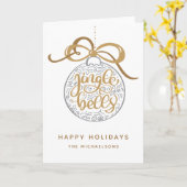 Carte Jingle Bells | Joyeuses fêtes (Fleur jaune)