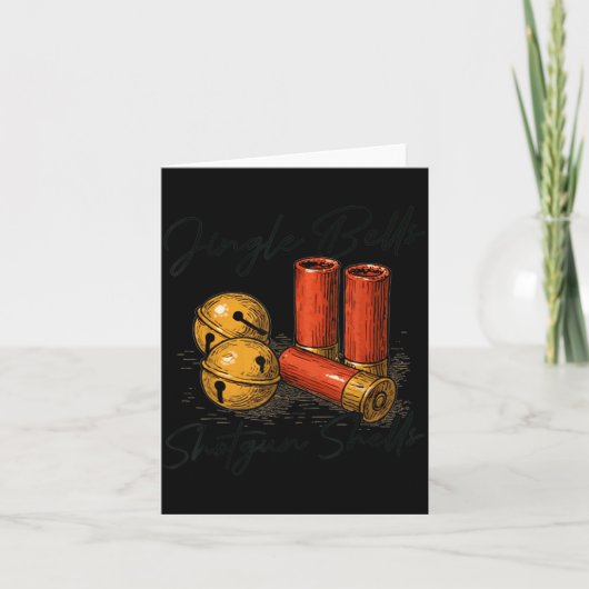 Carte Jingle Bells Shotgun Shells Funny Hunting Christma (Devant)
