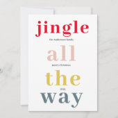 Carte Jingle Coloré Tout Le Chemin | Joyeuses fêtes (Devant)