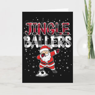Carte Jingle Llers Santa Footll Noël Plaid Football