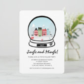 Carte Jingle Mingle Globe des neiges d'hiver (Debout devant)