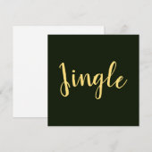 Carte JINGLE Script festif Rich Forest Green Arrière - p (Devant / Derrière)