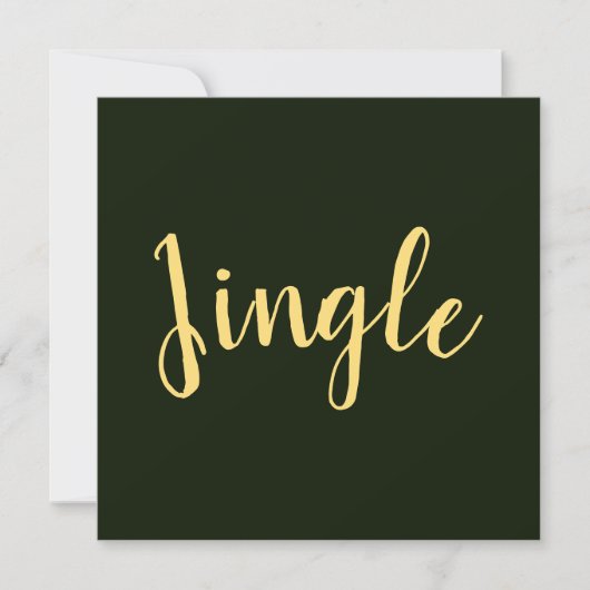 Carte JINGLE Script festif Rich Forest Green Arrière - p (Devant)