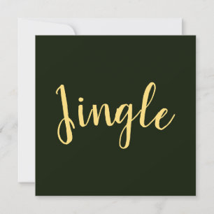 Carte JINGLE Script festif Rich Forest Green Arrière - p