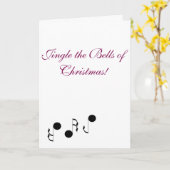Carte Jingle the Bells of Christmas Happy Musical Notes  (Fleur jaune)