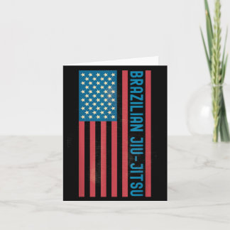 Carte Jiu Jitsu Brésilien Drapeau Américain USA Distress