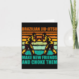 Carte Jiu-Jitsu brésilien fait de nouveaux amis et étouf