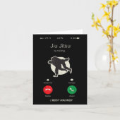 Carte Jiu Jitsu rend les arts martiaux cool Mma Fighter (Fleur jaune)