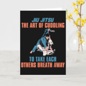 Carte Jiu Jitsu The Art Of Cuddling To Take Each Others  (Fleur jaune)