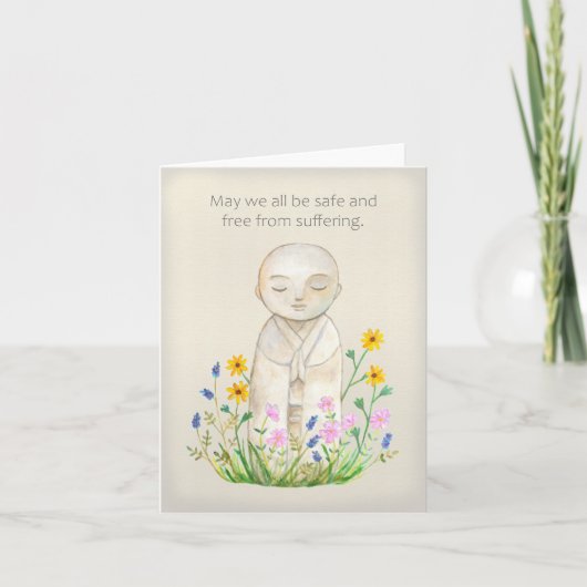Carte Jizo Bouddha Compassion Kindness Sympathy Get well (Devant)