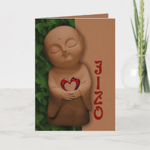Carte Jizō tenant un coeur CC0797 Sympathy