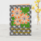 Carte Joaillé Daisy #2 (Carte Anniversaire) (Fleur jaune)