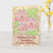 Carte Joaillé Daisy #3 (Carte Anniversaire) (Fleur jaune)