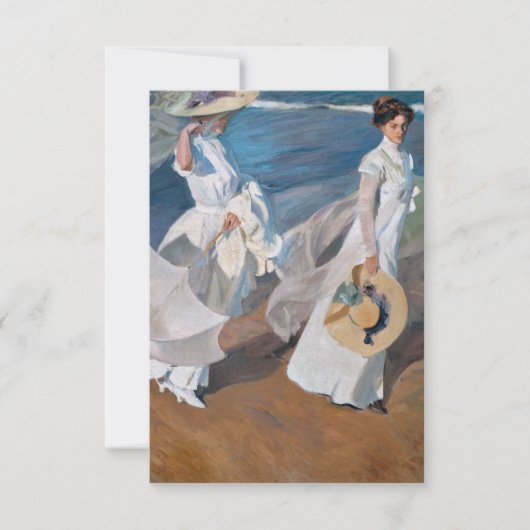 Carte Joaquin Sorolla Y Bastida - Promenade Sur La Mer (Devant)