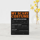 Carte Job Application Funny Y Halloween Costume Trick Or (Fleur jaune)