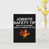 Carte Jobsite Safety Tip, Don't Put Your Fingers, Joke,  (Fleur jaune)