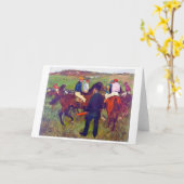 Carte Jockey et Cheval (avant la course), Edgar Degas (Fleur jaune)