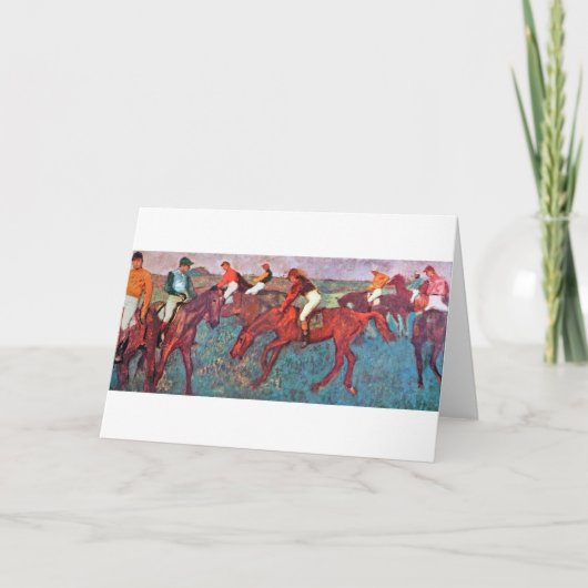 Carte Jockey et cheval, Edgar Degas (Devant)