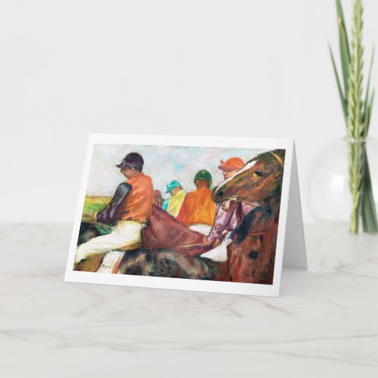 Carte Jockey et cheval, Edgar Degas (Devant)