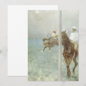 Carte Jockeys avant la course par Edgar Degas (Devant / Derrière)