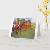 Carte Jockeys et chevaux de course, Edgar Degas (Fleur jaune)