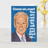 Carte Joe Biden Allez L'Homme, Vous N'Êtes Pas Ancien An (Fleur jaune)