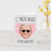 Carte JOE BIDEN : Allez, mec, soyez mon Valentin (Fleur jaune)