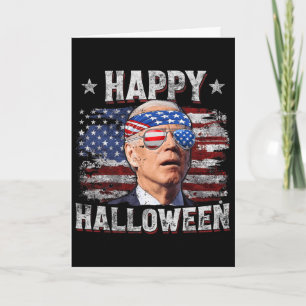 Carte Joe Biden drôle 4 juillet Halloween joyeux Americ