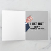 CARTE JOE BIDEN FUNNY ANNIVERSAIRE VOUS REGARDEZ SI JEUN (Intérieur)