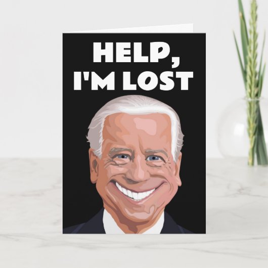 CARTE JOE BIDEN FUNNY BANNIVERTHDAGE GREETING CARD (Devant)