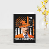 Carte Joe Biden Halloween Joyeux Thanksgiving US F (Fleur jaune)