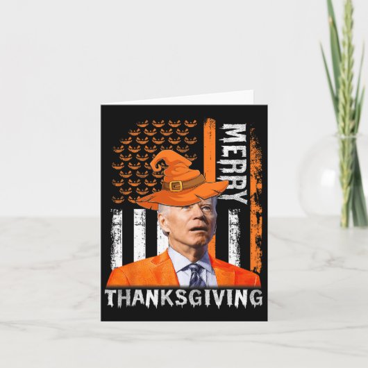 Carte Joe Biden Joyeux Halloween Joyeux Thanksgiving Us (Devant)