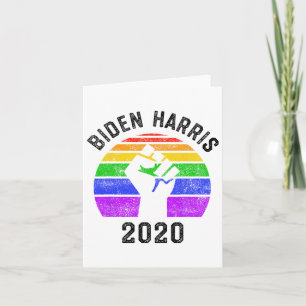 Carte Joe Biden Kamala Harris 2020 Rainbow Gay pride Lgb