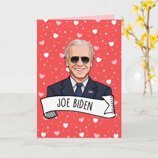 Carte Joe Biden Saint-Valentin (Fleur jaune)
