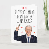 Carte Joe Biden, Saint-Valentin - Je t'aime plus que Hun (Devant)
