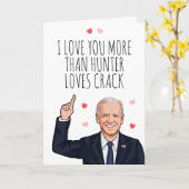 Carte Joe Biden Saint-Valentin - Je t'aime plus que Hunt (Fleur jaune)