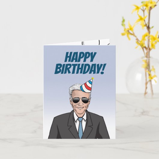 Carte Joe Biden Salutation (Fleur jaune)