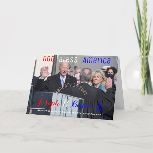 Carte Joe Biden serment d'investiture d'Office 2021 (Devant)