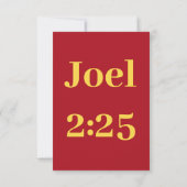 Carte Joel 2:21 KJV Bible Verse Écriture Chrétienne Pic (Dos)